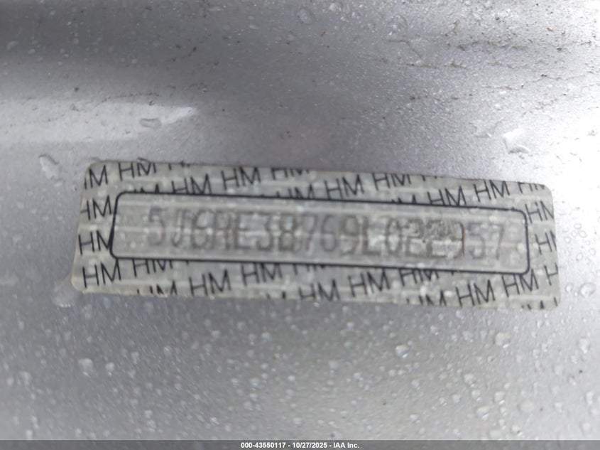 2009 Honda Cr-V Ex-L VIN: 5J6RE38769L022957 Lot: 43550117