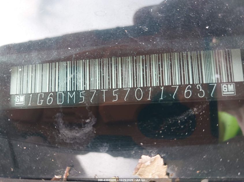 2007 Cadillac Cts Standard VIN: 1G6DM57T570117637 Lot: 43550896