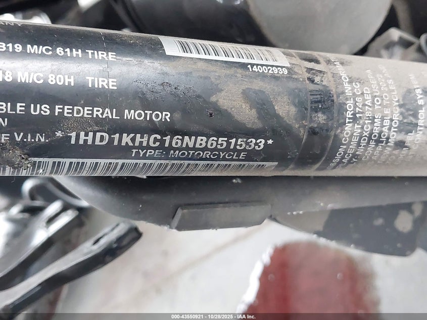 2022 Harley-Davidson Fltrx VIN: 1HD1KHC16NB651533 Lot: 43550921
