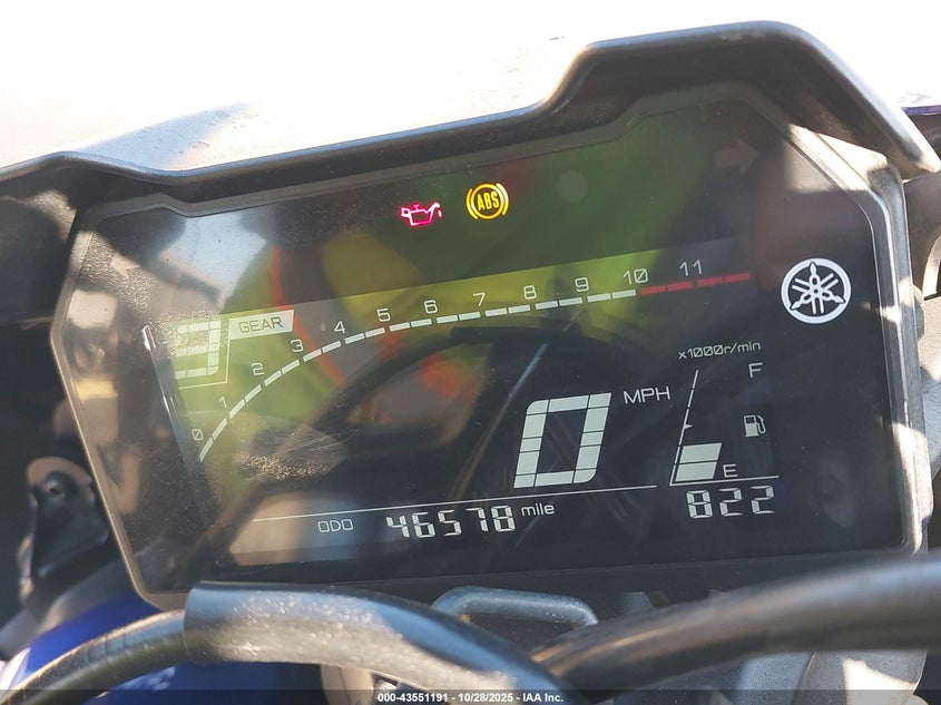 2022 Yamaha Yzfr7 VIN: JYARM38Y4NA001060 Lot: 43551191