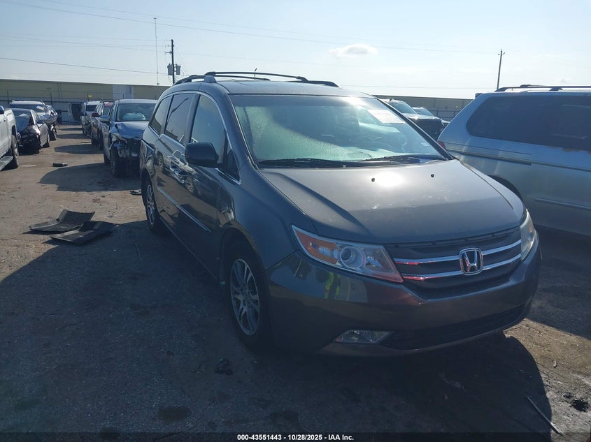 2013 Honda Odyssey Ex-L grey van gasoline 5FNRL5H64DB071746 photo #1