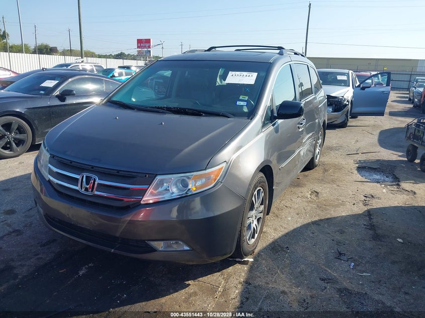 2013 Honda Odyssey Ex-L grey van gasoline 5FNRL5H64DB071746 photo #3