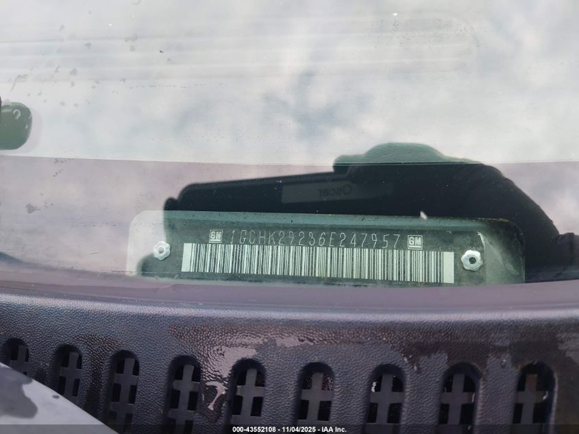 2006 Chevrolet Silverado 2500Hd Work Truck VIN: 1GCHK29236E247957 Lot: 43552108