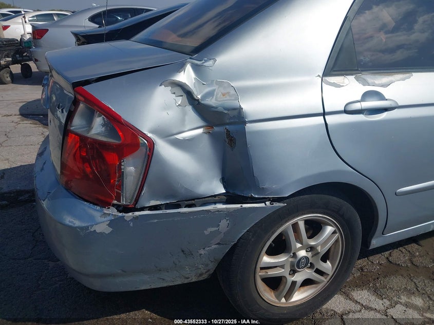 2005 Kia Spectra Ex/Lx/Sx VIN: KNAFE121755156406 Lot: 43552333