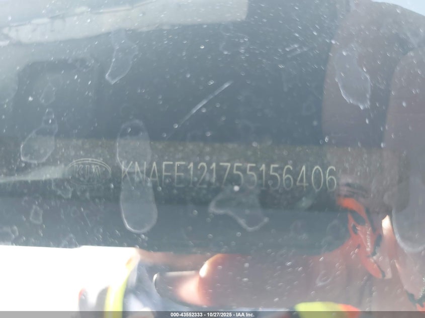 2005 Kia Spectra Ex/Lx/Sx VIN: KNAFE121755156406 Lot: 43552333