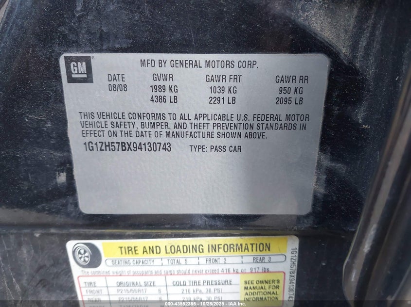 1G1ZH57BX94130743 2009 CHEVROLET MALIBU photo no. 9