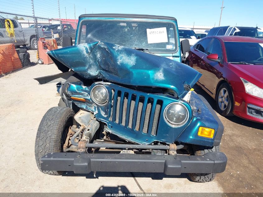 1998 Jeep Wrangler Se VIN: 1J4FY29P7WP786324 Lot: 43552469