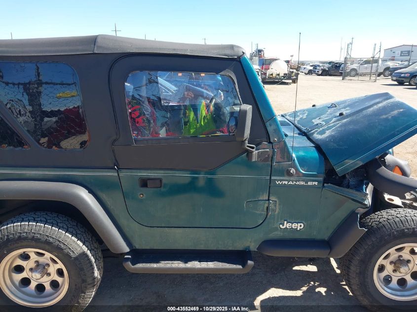 1998 Jeep Wrangler Se VIN: 1J4FY29P7WP786324 Lot: 43552469