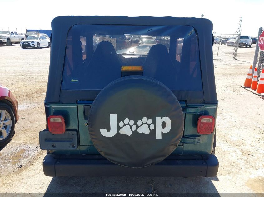 1998 Jeep Wrangler Se VIN: 1J4FY29P7WP786324 Lot: 43552469