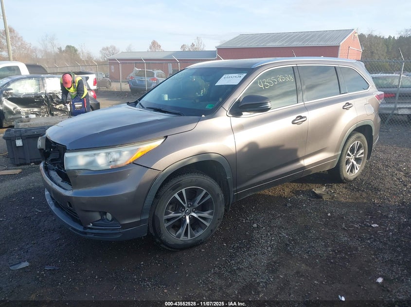 5TDJKRFH9GS283845 2016 TOYOTA HIGHLANDER photo no. 2