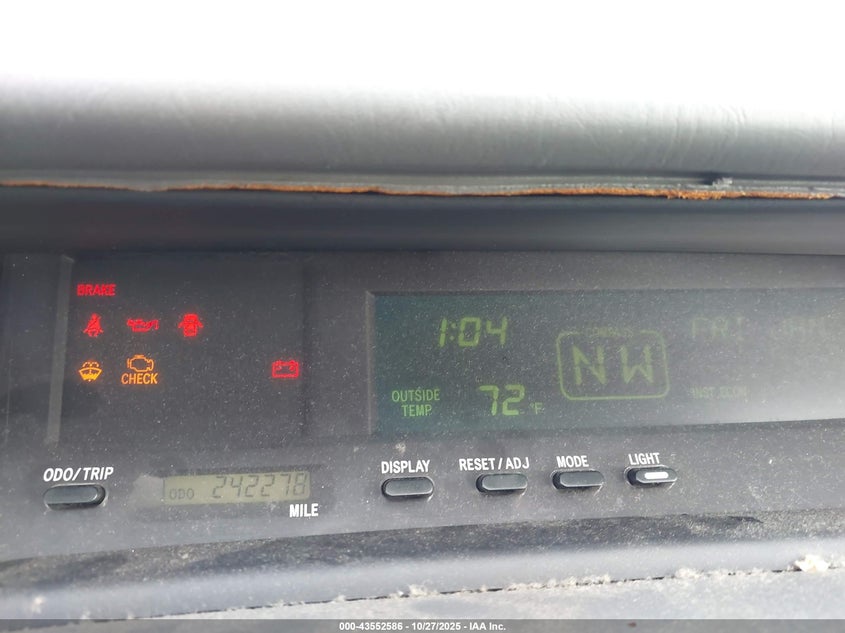 2002 Toyota Avalon Xls VIN: 4T1BF28B72U267216 Lot: 43552586