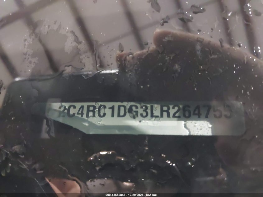 2020 Chrysler Voyager Lxi VIN: 2C4RC1DG3LR264755 Lot: 43552847