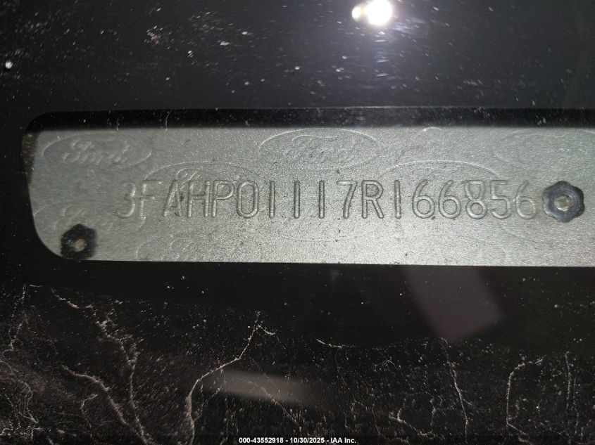 2007 Ford Fusion Se VIN: 3FAHP01117R166856 Lot: 43552918