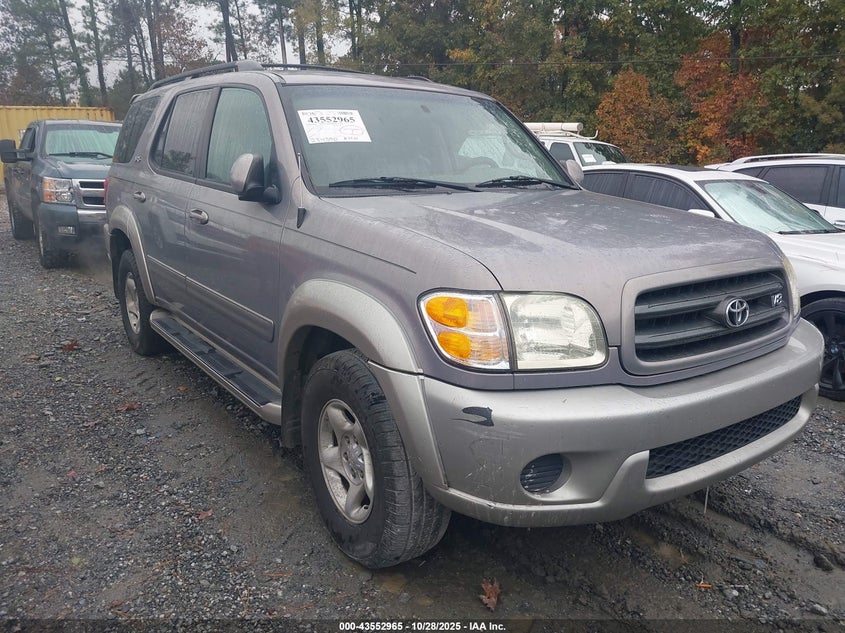 2001 Toyota Sequoia Sr5 brown suv gasoline 5TDZT34A51S046215 photo #1