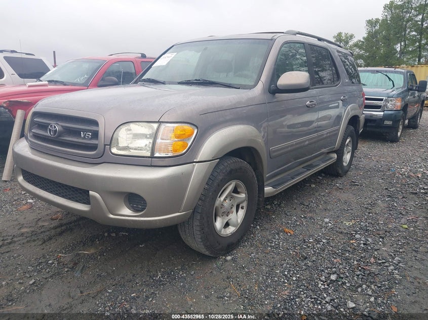 2001 Toyota Sequoia Sr5 brown suv gasoline 5TDZT34A51S046215 photo #3