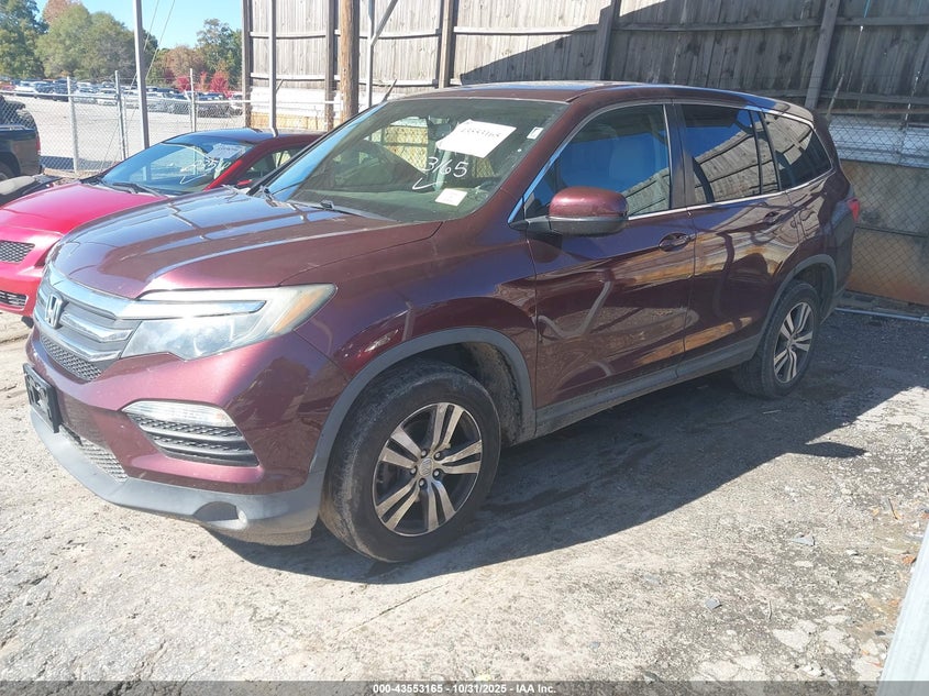 Vin: 5fnyf6h51gb036442, lot: 44048207, honda pilot ex-l 20162