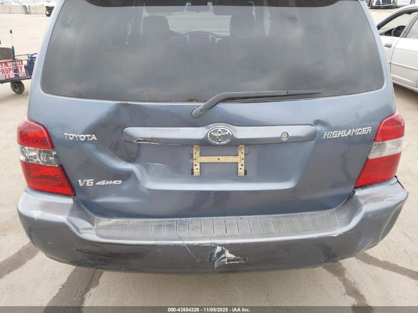 2007 Toyota Highlander V6 VIN: JTEEP21A370209002 Lot: 43554326