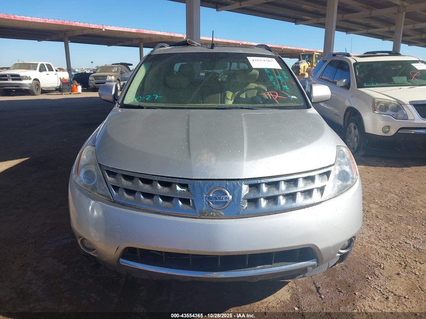 2006 Nissan Murano Sl VIN: JN8AZ08T76W424746 Lot: 43554365