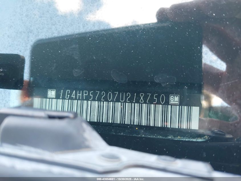 2007 Buick Lucerne Cx VIN: 1G4HP57207U218750 Lot: 43554681