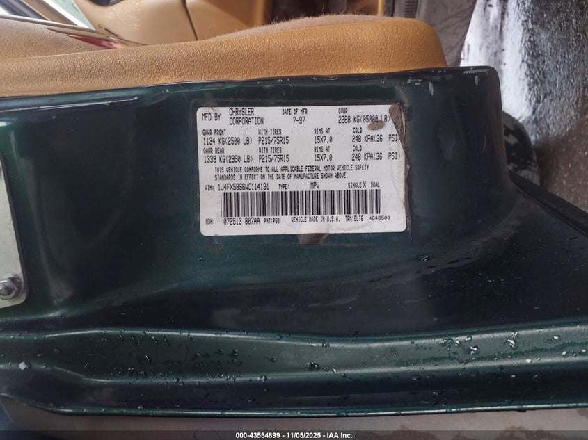 1J4FX58S6WC114191 1998 JEEP GRAND CHEROKEE photo no. 9
