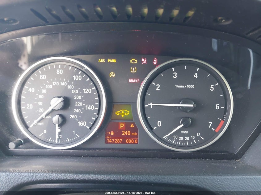 2007 BMW X5 4.8I VIN: 5UXFE83587LZ43228 Lot: 43555124