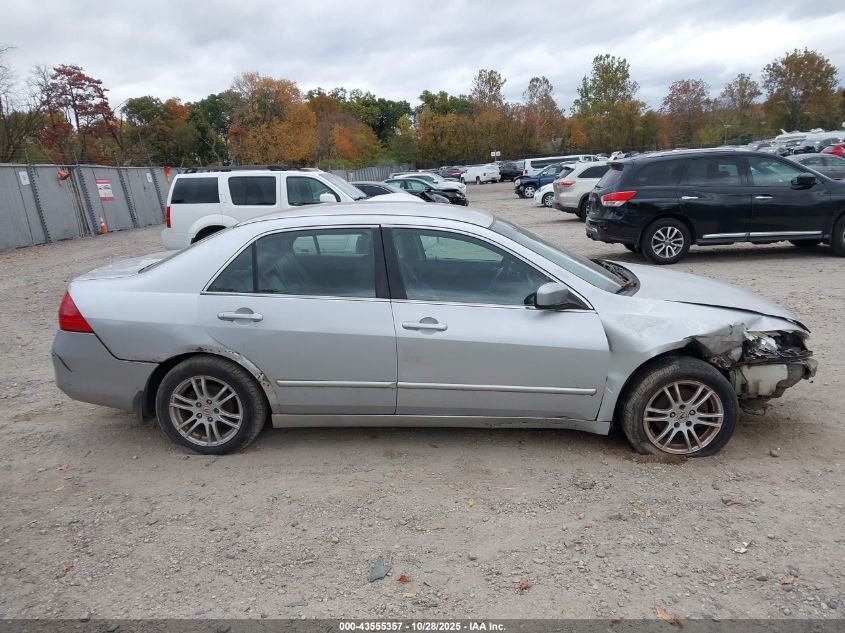 2007 Honda Accord 2.4 Se VIN: 1HGCM56327A156191 Lot: 43555357