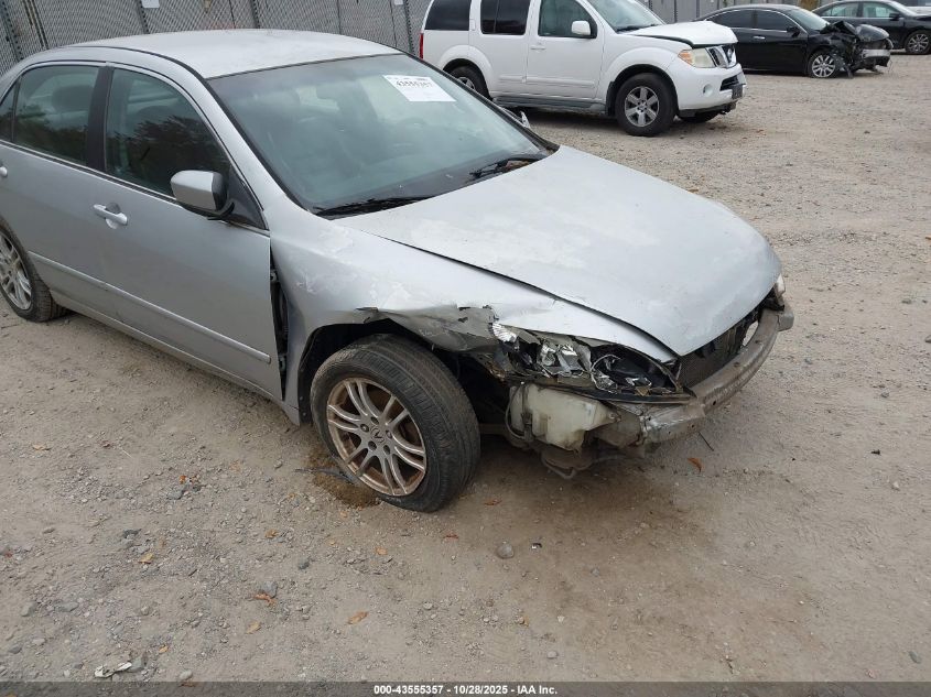 2007 Honda Accord 2.4 Se VIN: 1HGCM56327A156191 Lot: 43555357