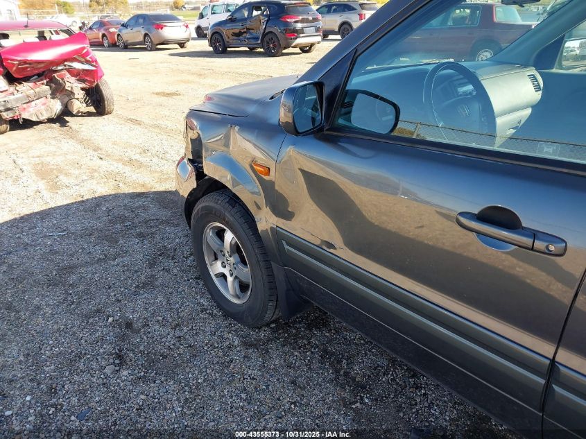 2006 Honda Pilot Ex-L VIN: 5FNYF18596B022564 Lot: 43555373