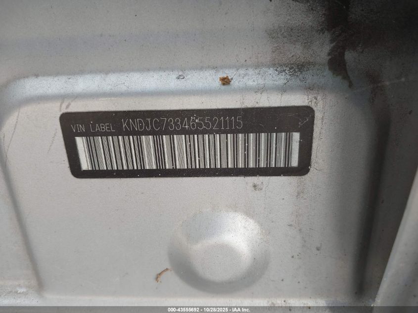 2006 Kia Sorento Ex/Lx VIN: KNDJC733465521115 Lot: 43555692