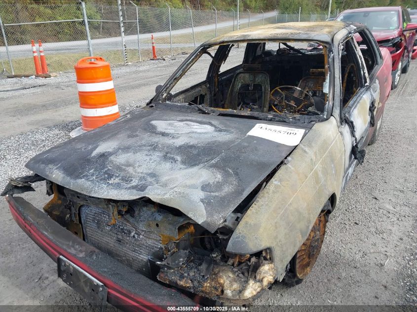 1993 Mercury Topaz Gs VIN: 2MEPM36X1PB623787 Lot: 43555709