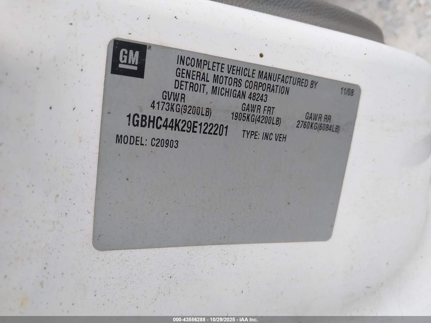 1GBHC44K29E122201 2009 CHEVROLET SILVERADO photo no. 9