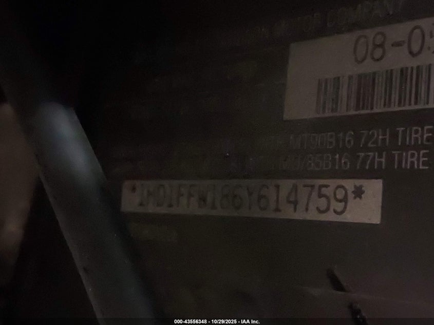 2006 Harley-Davidson Flhtci VIN: 1HD1FFW186Y614759 Lot: 43556348