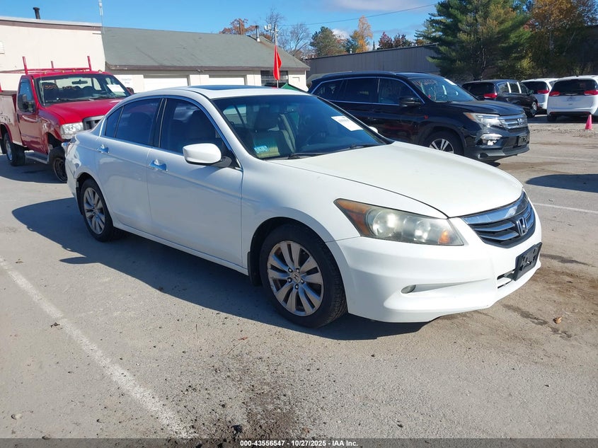 2012 Honda Accord 3.5 Ex-L white sedan gasoline 1HGCP3F88CA039989 photo #1