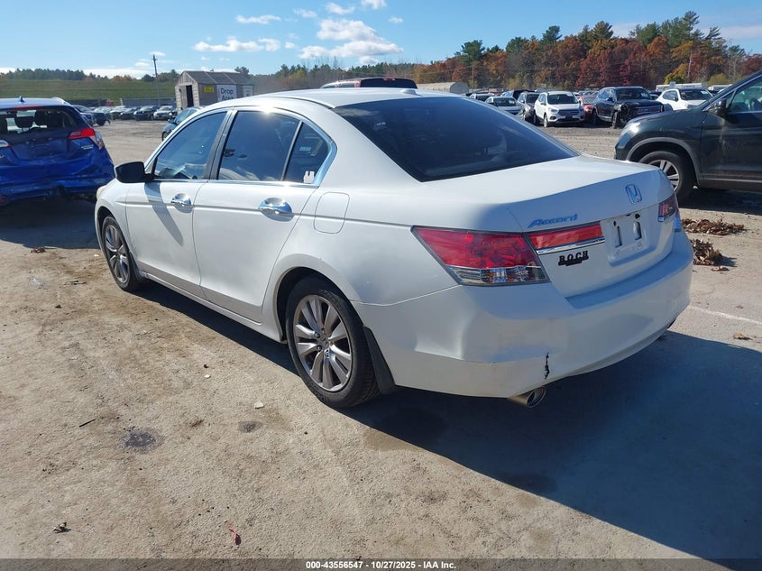 2012 Honda Accord 3.5 Ex-L white sedan gasoline 1HGCP3F88CA039989 photo #4