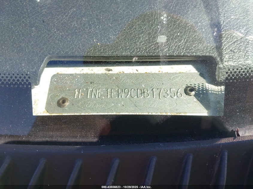 2012 Ford E-150 Commercial VIN: 1FTNE1EW9CDB17356 Lot: 43556823