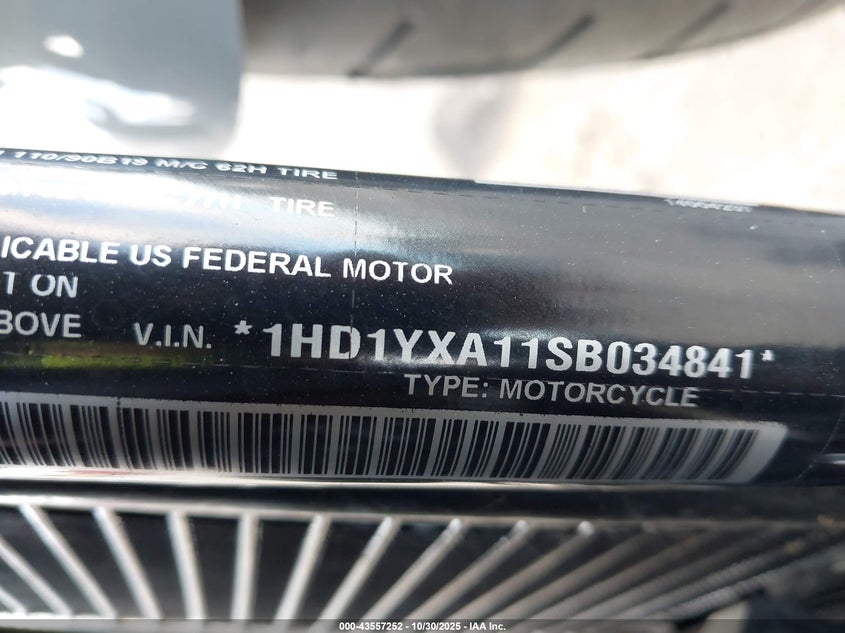 2025 Harley-Davidson Fxlrst VIN: 1HD1YXA11SB034841 Lot: 43557252
