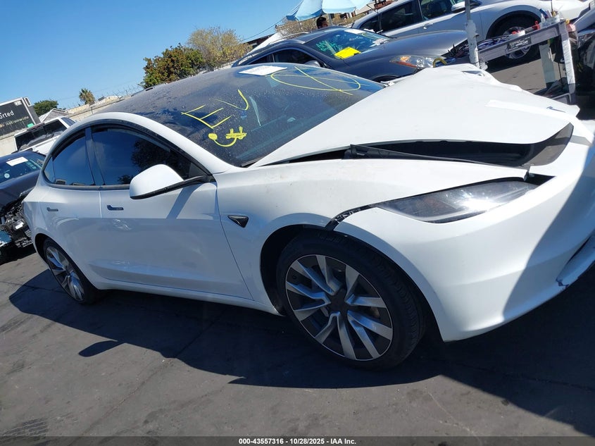 2024 Tesla Model 3 Long Range Dual Motor All-Wheel Drive VIN: 5YJ3E1EB9RF730809 Lot: 43557316