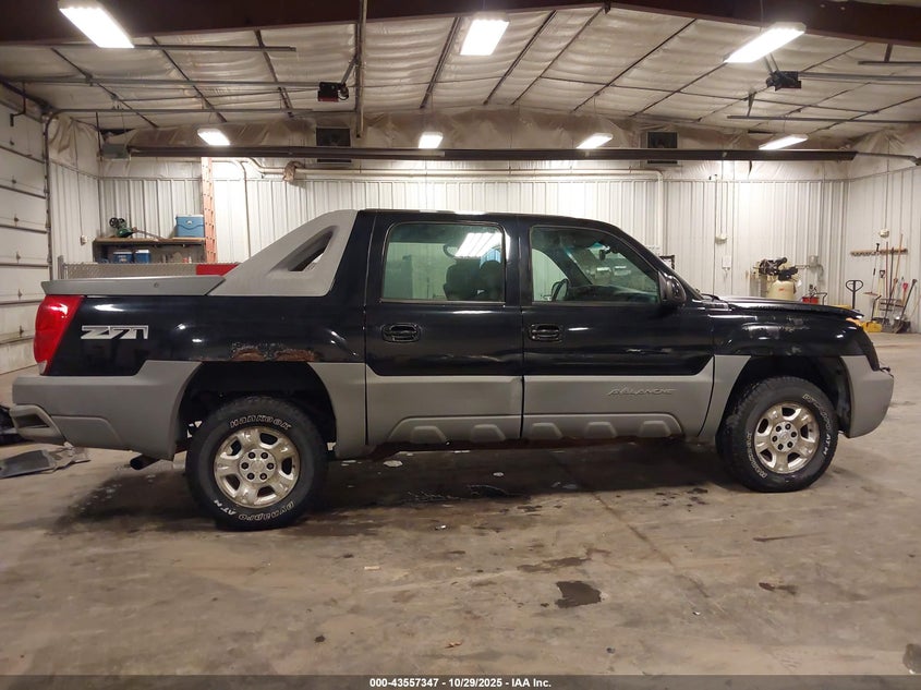 2002 Chevrolet Avalanche 1500 VIN: 3GNEK13T62G108706 Lot: 43557347