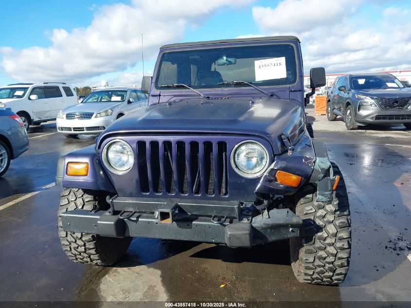 1998 Jeep Wrangler Se VIN: 1J4FY29P0WP719631 Lot: 43557418