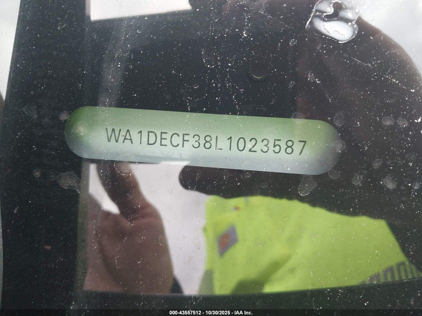 2020 Audi Q3 Premium 45 Tfsi S Line Quattro Tiptronic VIN: WA1DECF38L1023587 Lot: 43557512