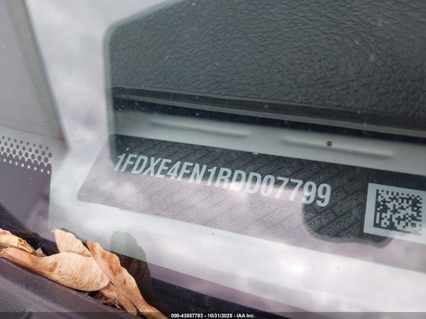 2024 Ford E-450 Cutaway VIN: 1FDXE4FN1RDD07799 Lot: 43557783