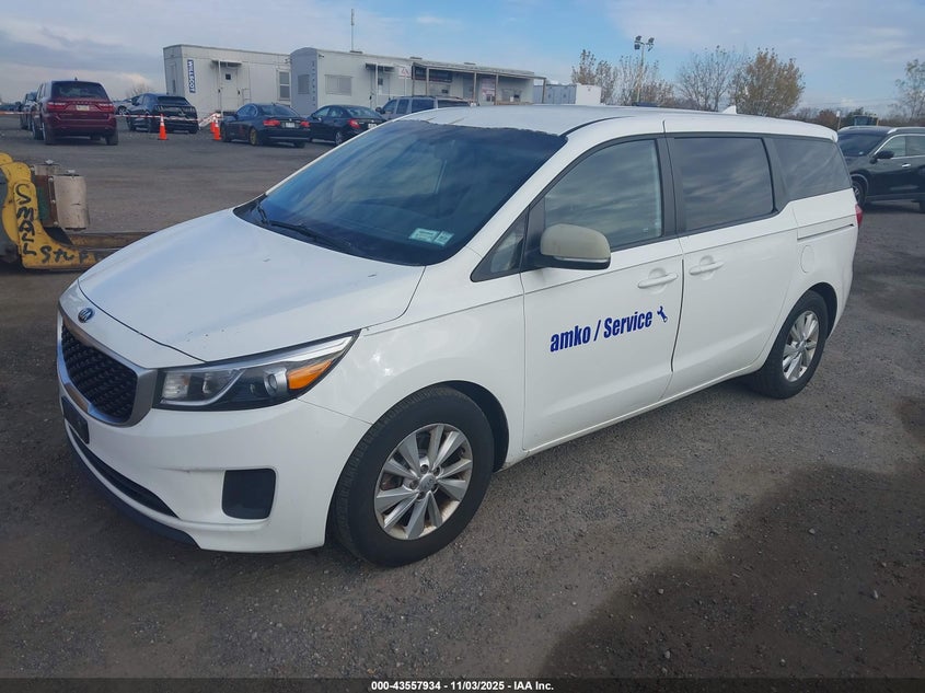 2016 KIA SEDONA L KNDMA5C1XG6168185