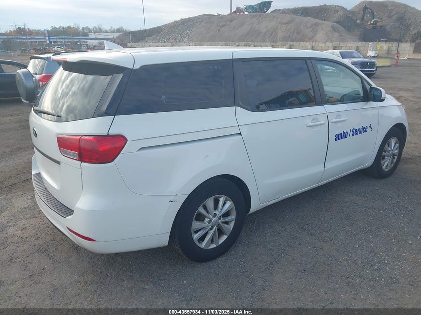 2016 KIA SEDONA L KNDMA5C1XG6168185