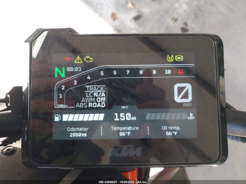 2023 Ktm 1290 Super Duke R VIN: VBKV39405PM966244 Lot: 43558027