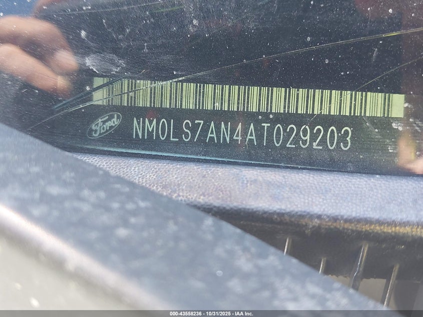 2010 Ford Transit Connect Xl VIN: NM0LS7AN4AT029203 Lot: 43558236