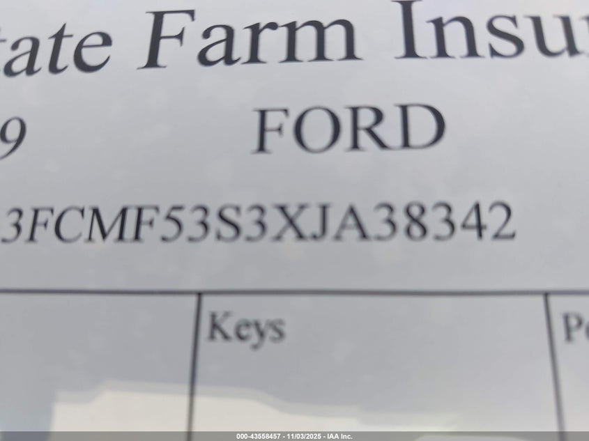 1999 Ford F550 Super Duty Stripped Chass VIN: 3FCMF53S3XJA38342 Lot: 43558457