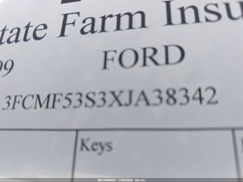 1999 Ford F550 Super Duty Stripped Chass VIN: 3FCMF53S3XJA38342 Lot: 43558457