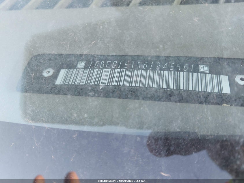 2006 Chevrolet Express Upfitter VIN: 1GBFG15T561245561 Lot: 43558528