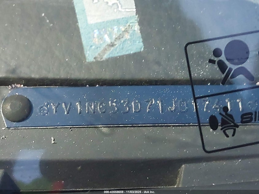 2001 Volvo C70 Ht VIN: YV1NC53D71J017411 Lot: 43558659