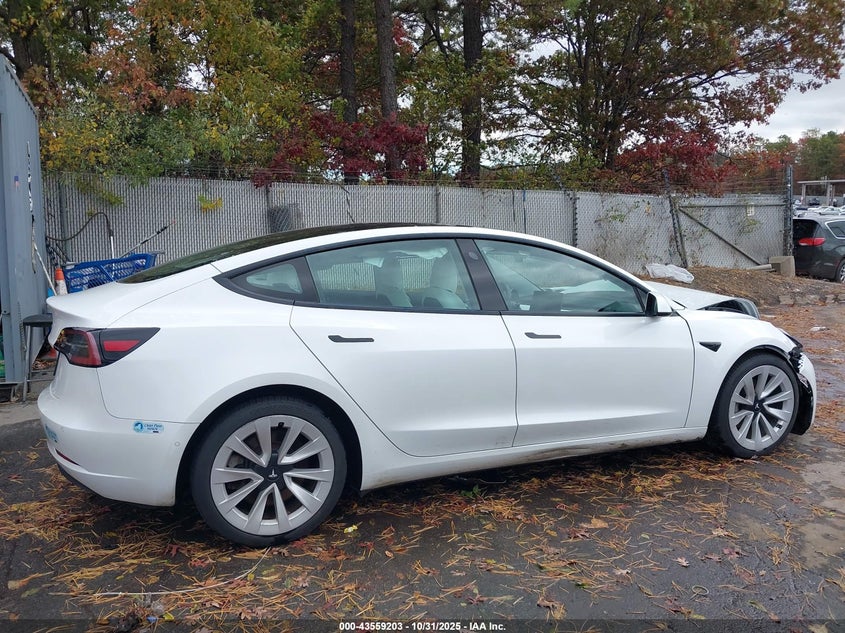 2021 Tesla Model 3 Standard Range Plus Rear-Wheel Drive VIN: 5YJ3E1EAXMF020558 Lot: 43559203